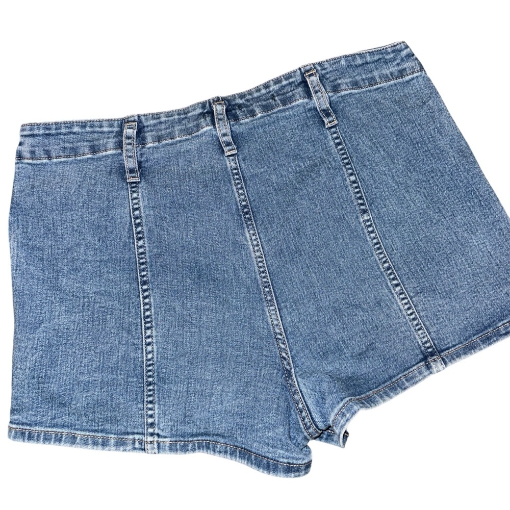 Wild Fable Denim Shorts Womens 8 Super High Rise Seamed Blue Jean Shorts Medium - Picture 2 of 5